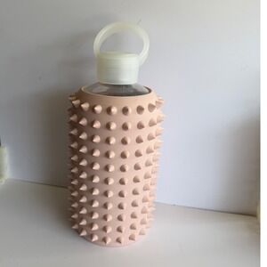 bkr Spiked Tutu Glass Water Bottle Pink Silicone Sleeve 1L 32oz